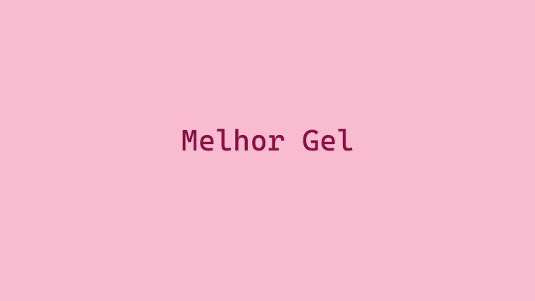 Potes e bisnagas de gel para unhas de diferentes tipos sobre uma bancada